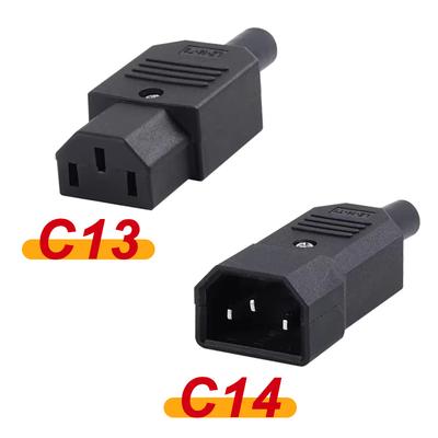5/20 Pcs Prise AC 3 Broches C13 C14 Prise Mâle Femelle IEC 10A 250V Connecteur d'Alimentation Repourable Prises de Câble Droites Connecteur