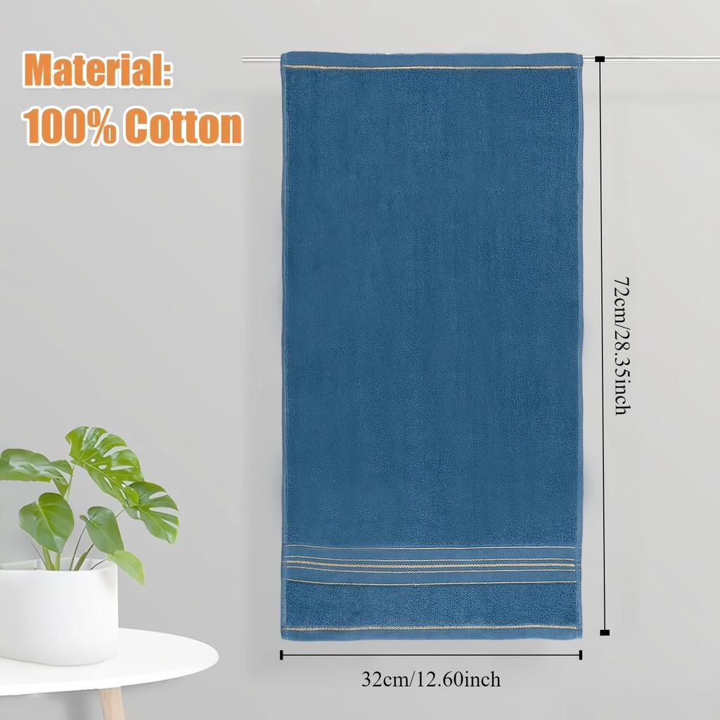 100% Pure Cotton Bath Towel, Soft and Absorbent Multi-Purpose High-Quality Quick-Dry Bathroom Towel