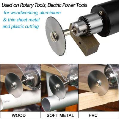 7Pcs HSS Circular Saw Blade Rotary Tool For Metal Cutter Power Tool Set Wood Cutting Discs Drill Mandrel Cutoff