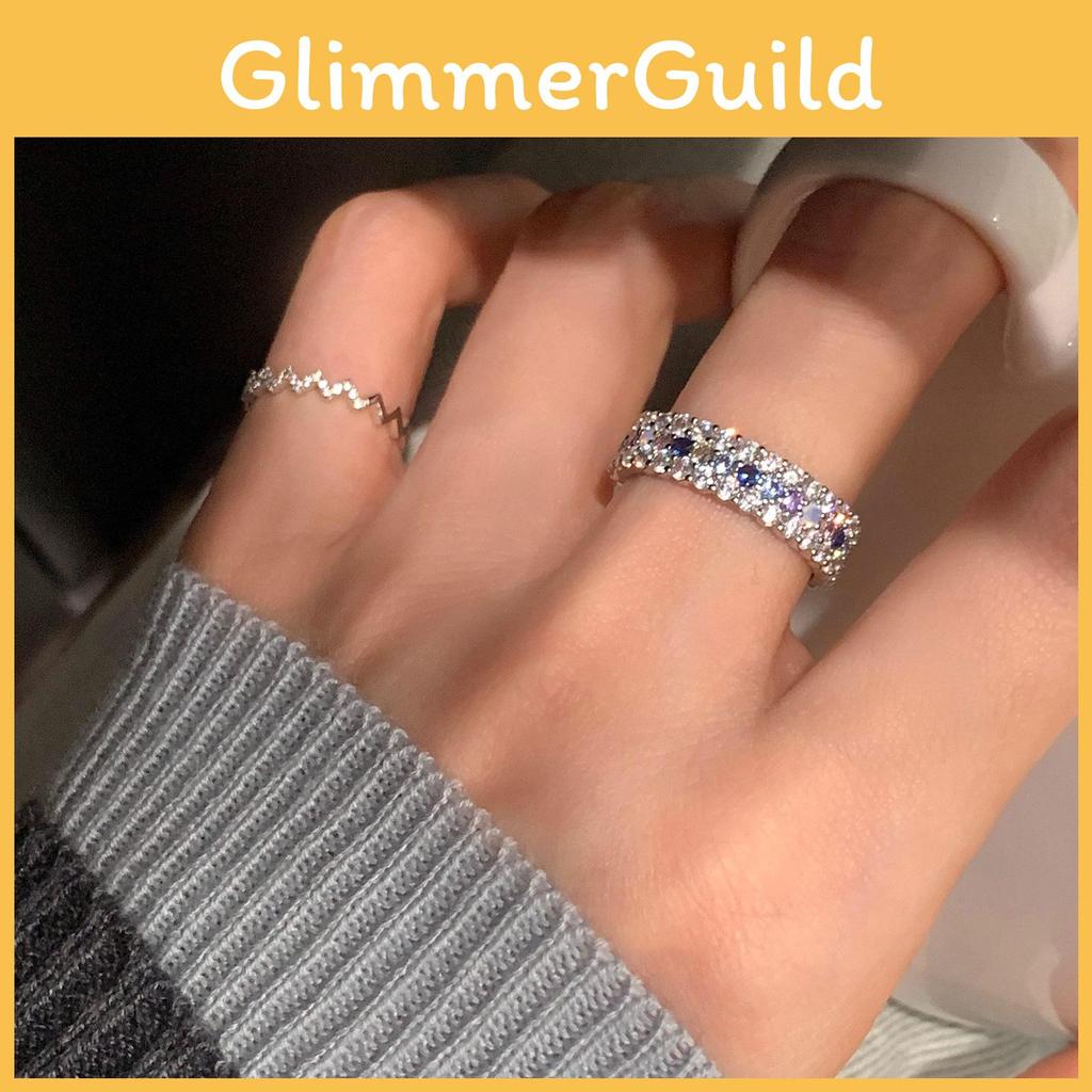 Luxurious Sparkling Zirconia Ring For Women With Adjustable Design And High-end Feel