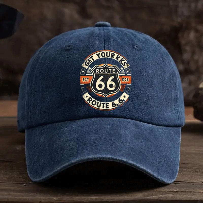 A SizeAdjustable 66 Printed Baseball Cap Vintage Dad Hat Suitable for Outdoor LeisureAppropriate for Any Season
