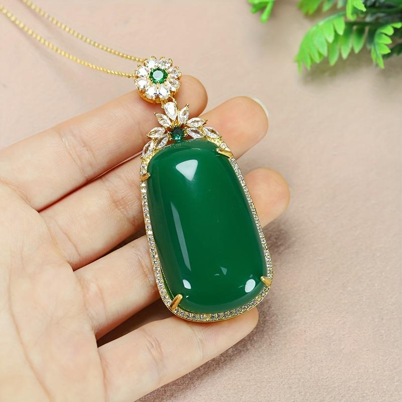 

Ожерелье с подвеской из натурального нефрита ручной работы, 1 шт., уникальная цепочка на ключицу в этническом стиле для женщин, способствует заживлению и балансу