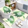 Clube de Regatas do Palmeiras Toilet Mat 3-Piece SetU-Shaped Anti-Slip Bathroom Floor Mats with Bathtub Mat Soft Absorbent Non-Slip Toilet Rug