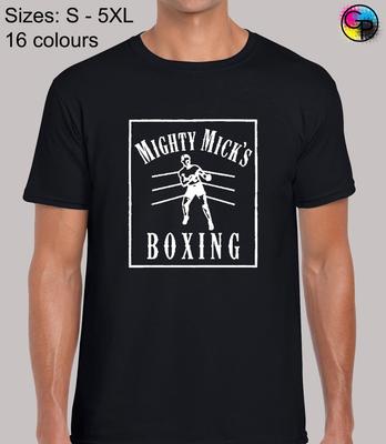 Mighty Micks Pugilato Classico Pugilato Rocky Fresco Maglietta Divertente Top per Uomo