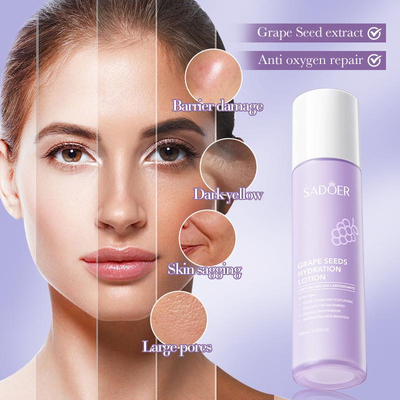 Sadoer Grape Seed Antioxidant Moisturizing Lotion 100ml For Deep Hydration And Nourishment