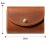 Vintage Crazy Horse Leather Card Holder for Women, Men Retro Accordion Design Snap Closure Wallet with Multi-Card Slots Unisex