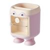 Cute Cartoon Pig Pen Holder Multi-Grid Desk Organizer with Drawer Multi-functional Cosmetic Makeup Brush Holder for Home Office School Supplies
