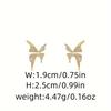 Petite Butterfly Stud Earrings with Rhinestones, Fashionable Simple Korean Style, Versatile Chic Trendy Accessory