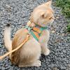 Pet Harness Cat Halter Soft Breathable Vest with Cat Leash Reflective Safety Harness for Outdoor Walking And Traveling