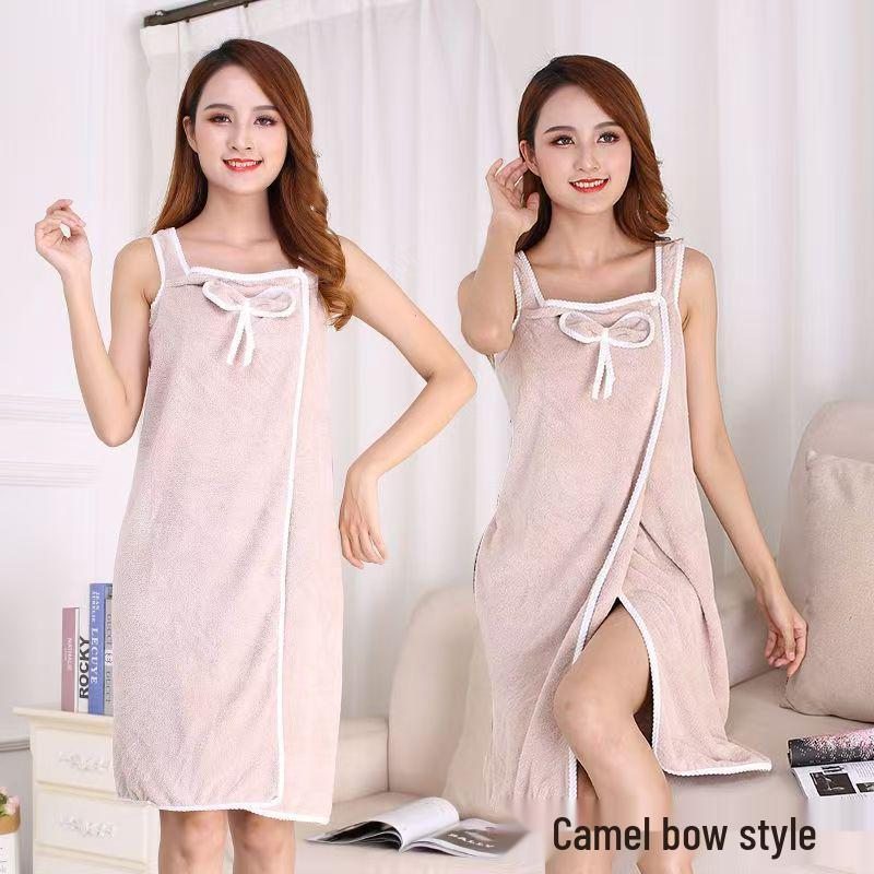 Women's Quick-Drying Coral Fleece Bath Skirt: Thickened, Soft, Water-Absorbent, Wearable Bath Towel for Spring and Autumn