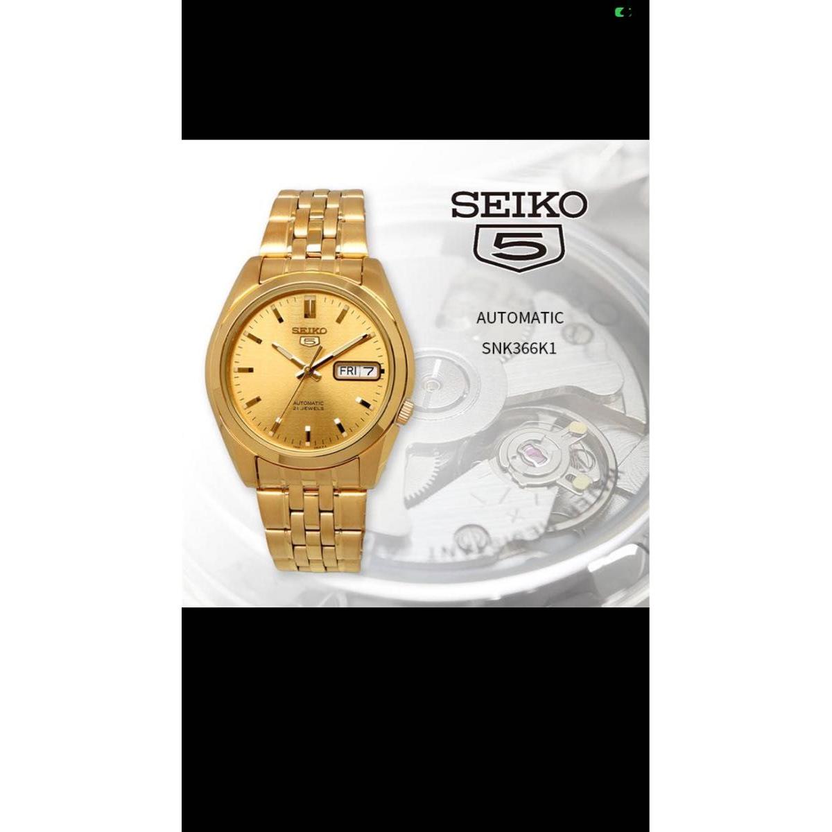 Used SEIKO 5 automatic watch gold SNK366K1