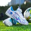 Sapatos de futebol verão crianças botões giratórios, unhas curtas de fundo de borracha, botas de futebol de treinamento de gramado artificial