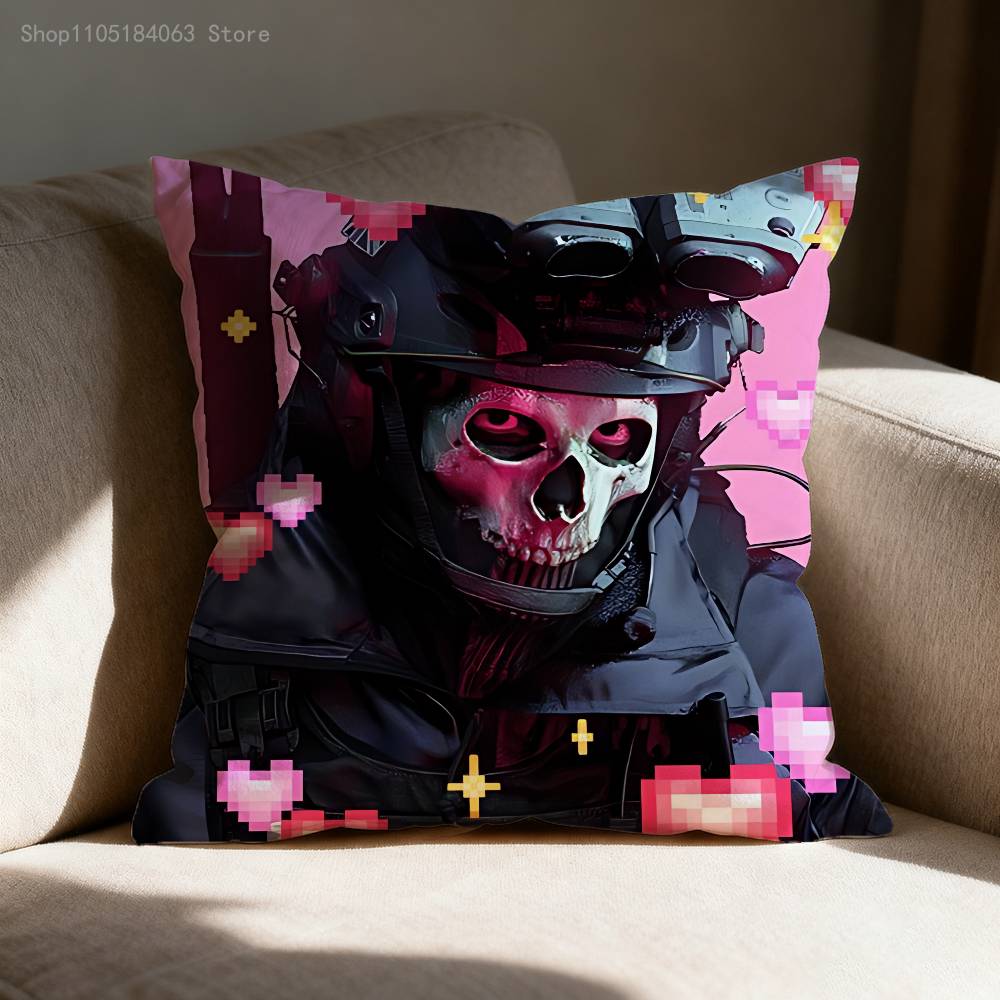 C-Зов D-Долга Призрак Саймон Райли Наволочка Для Декора Дивана Автомобиля Офиса Комнаты С Принтом Чехол для Подушки Украшения и Защита 26x26Inch