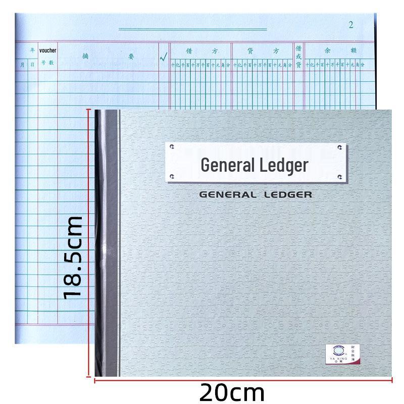 100-Page Financial Accounting Ledger: Cash, Bank Deposit & General Ledger Book