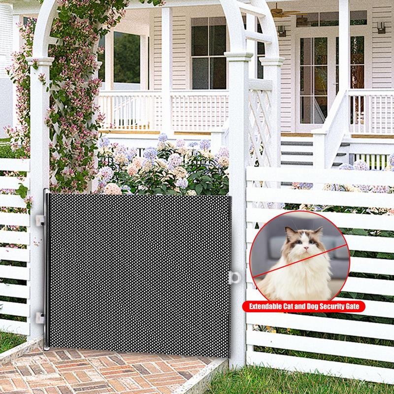 Puppy Safety Fence Retractable Pet Gate Cat and Dog Safety Isolation Nets Pet Supplies For Doorway Stairs Balcony