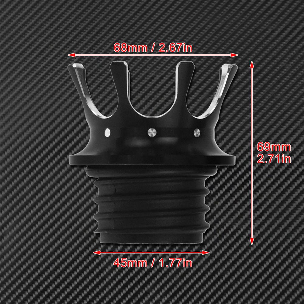 Motorcycle King Crown Style Gas Fuel Tank Cap Vented Right-hand Thread For Harley Sportster XL Touring Dyna Fat Bob FXDF Softail