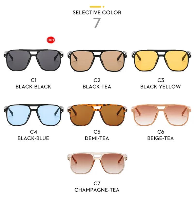 Vintage Rectangle Sunglasses Men Fashion Retro Sun Glasses Luxury Brand Design Shades Eyewear UV400 Women