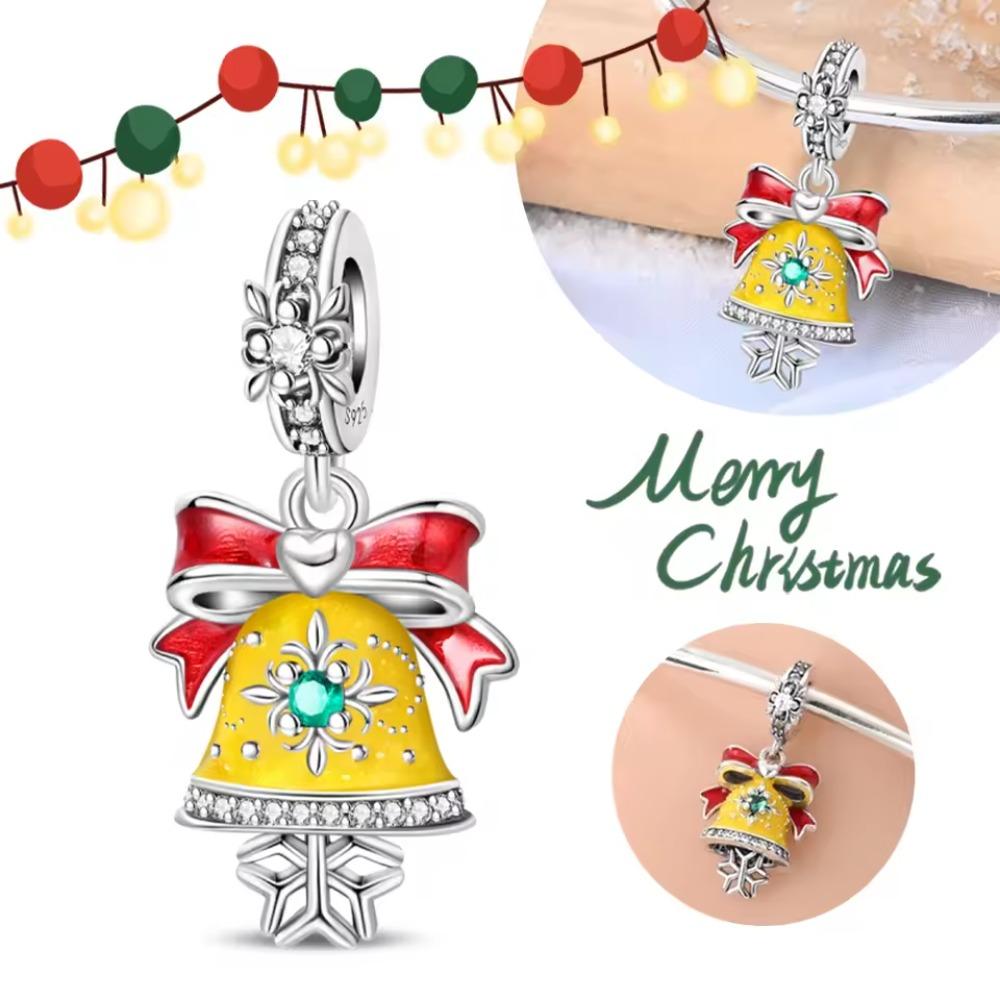 Copper Green Christmas Tree Pendant Christmas Party Beads Original Pendants Bracelet Charm Jewelry Party Diy Gifts