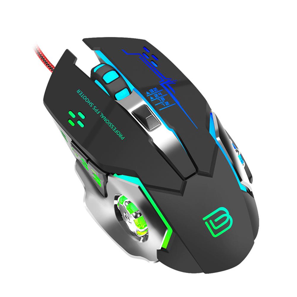 G8 Wired Gaming Mouse Ergonomic Gamer Optical Mouse Computer Mice With 7 Color Backlit, 3 Adjustable DPI, 6 Programmable Buttons