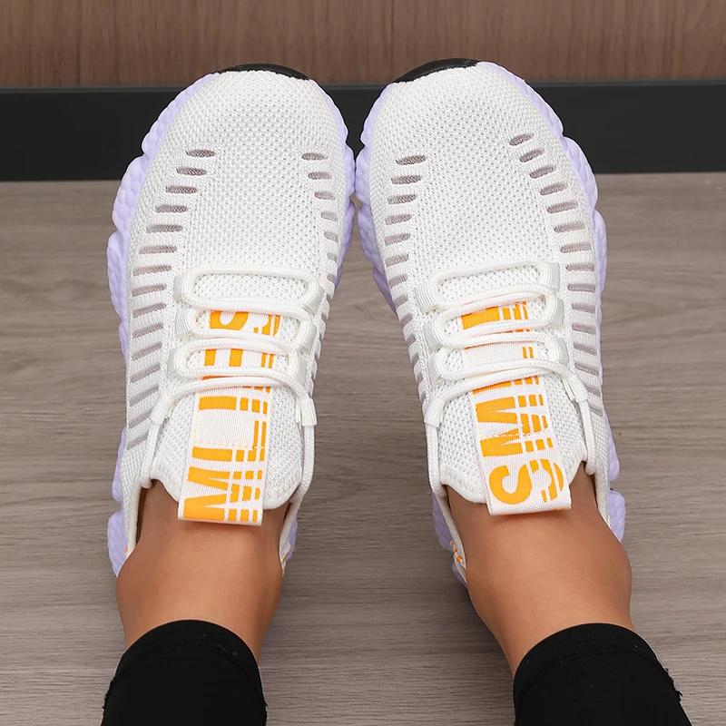 Fashion Women's Platform Sports Shoes with Fashionable Trendy Design Breathable Comfortable Shoes Outdoor Hiking  Walking Casual Shoes