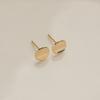 LUNNE 14k Round Button Earrings (14k Gold) #ES12
