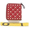 Auth VALENTINO Rockstud Compact Bifold Wallet Leather Va5516eh