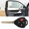 4 Button Car Remote Key Fob Cover Case Fit, Replacement for Broken or Worn Car Key  , with 4 Buttons for Lock Unlock Emergency and Truck, Fits fo