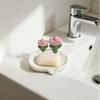 1pc Floral Self-Draining Soap Dish - Durable, Hygienic Bathroom Accessory For Home Decor