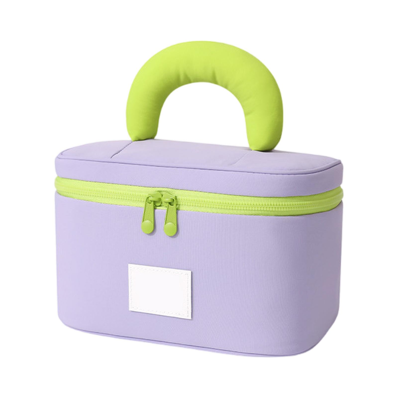 

Portable Travel Toiletry Bag Handheld Cosmetic Storage Organizer with Waterproof Material and Double Zipper Closure for Daily Use and Trips one size фіолетовий