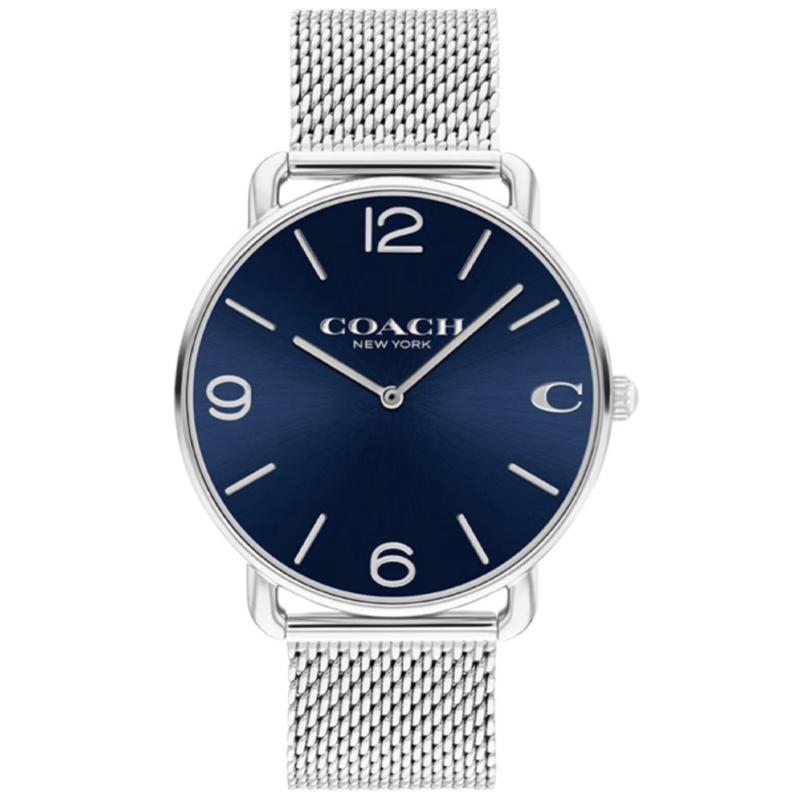 COACH ELLIOT series watch quartz movement steel strap blue dial men s watch 30 meters waterproof 14602652 синий