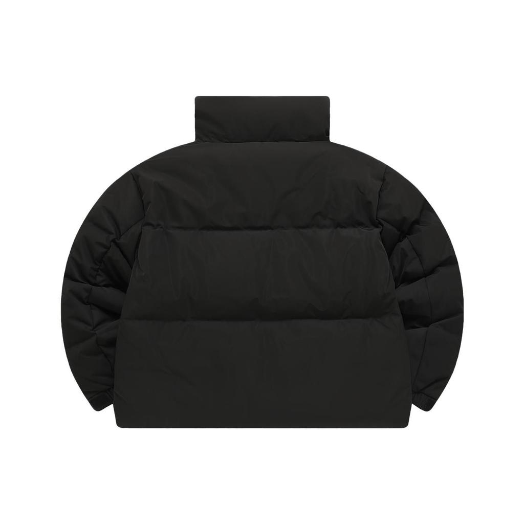 Fila Fusion Uniform Logo Print Stand Collar Loose Warm Puffer Jacket Women Outerwear Black T11W345902FBK