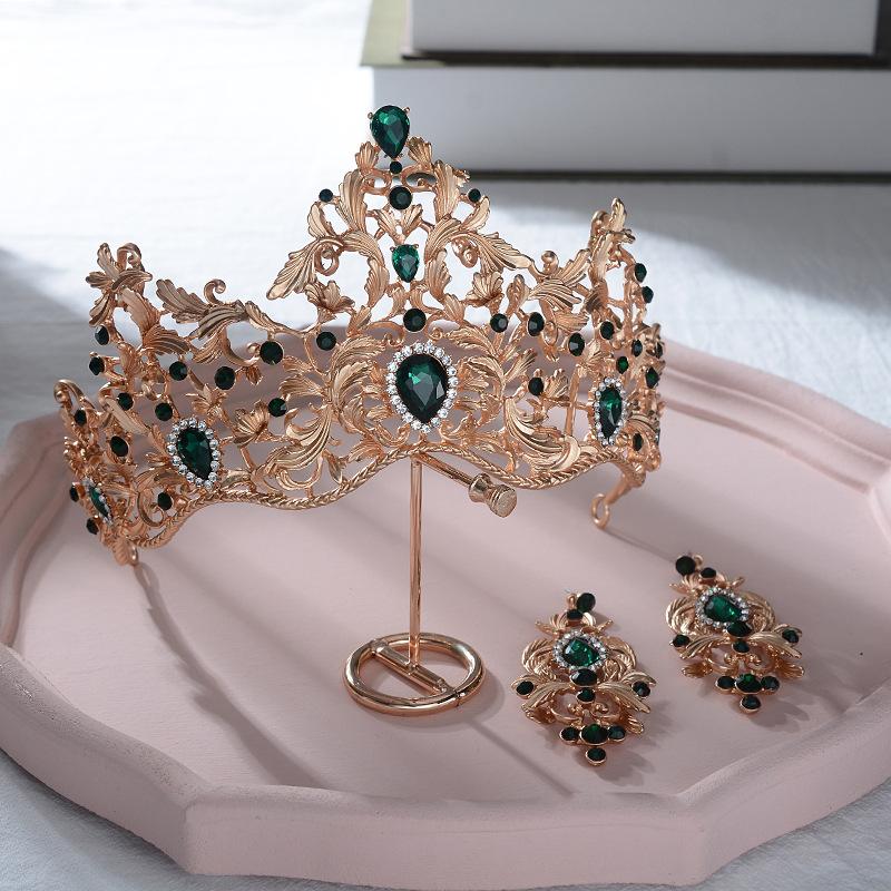 

Свадебные украшения в стиле ретро, благородные и элегантные, сплав, гальванизированные, стразы, стеклянная корона, тиара, аксессуары для одежды