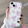 Bohemian Girl Bowknot Airbag Phone Case For iPhone 16 15 14 13 12 Mini 11 Pro Max XR XS 7 8 Plus Soft TPU Anti Drop Clear Cover