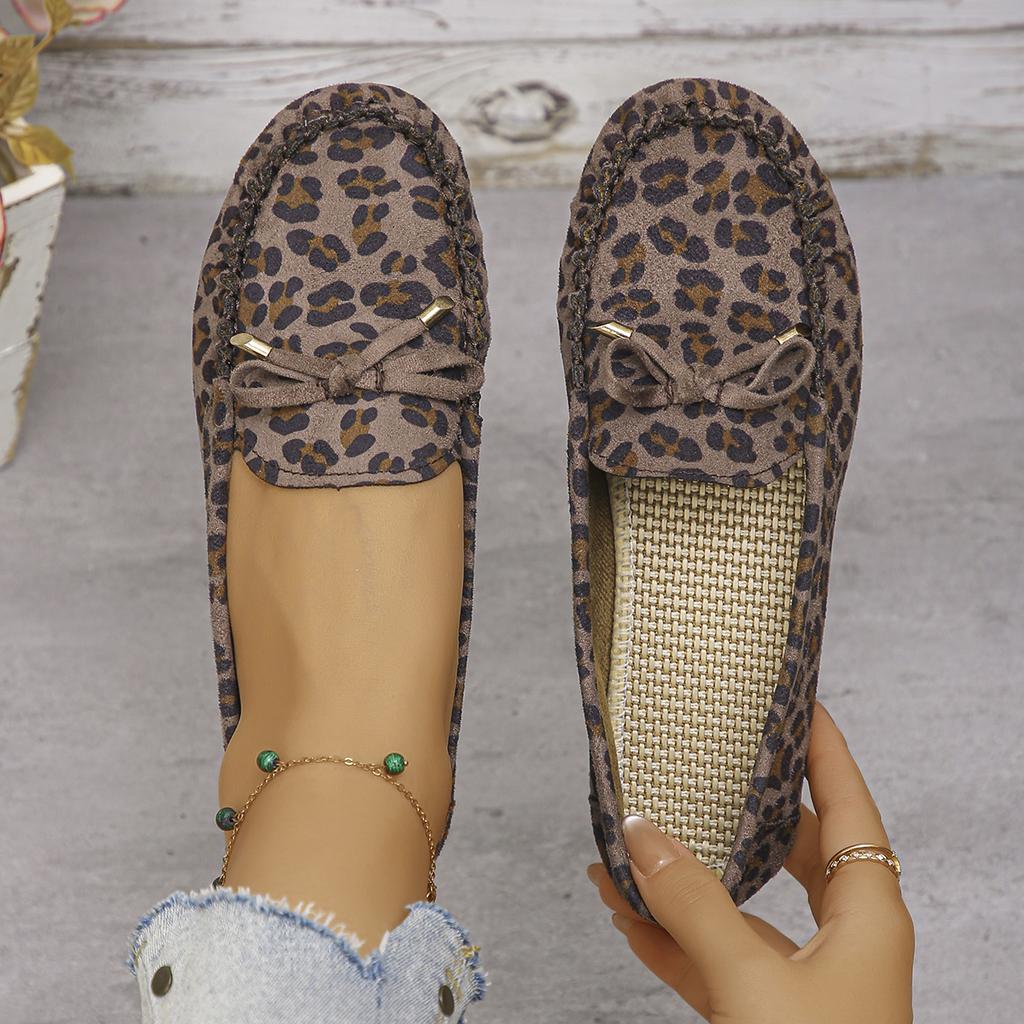 Fashion Women Round Toe Casual Flat Shoes 2025 New Spring Autumn Flats Loafers Shoes for Women Fashion Leopard Non-slip Sneakers Women