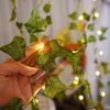10/5/2m Fake Green Leaf Ivy Vine with LED Lights Home Bedroom Decor Wedding Glowing Artifical Plant Garland Home Decor
