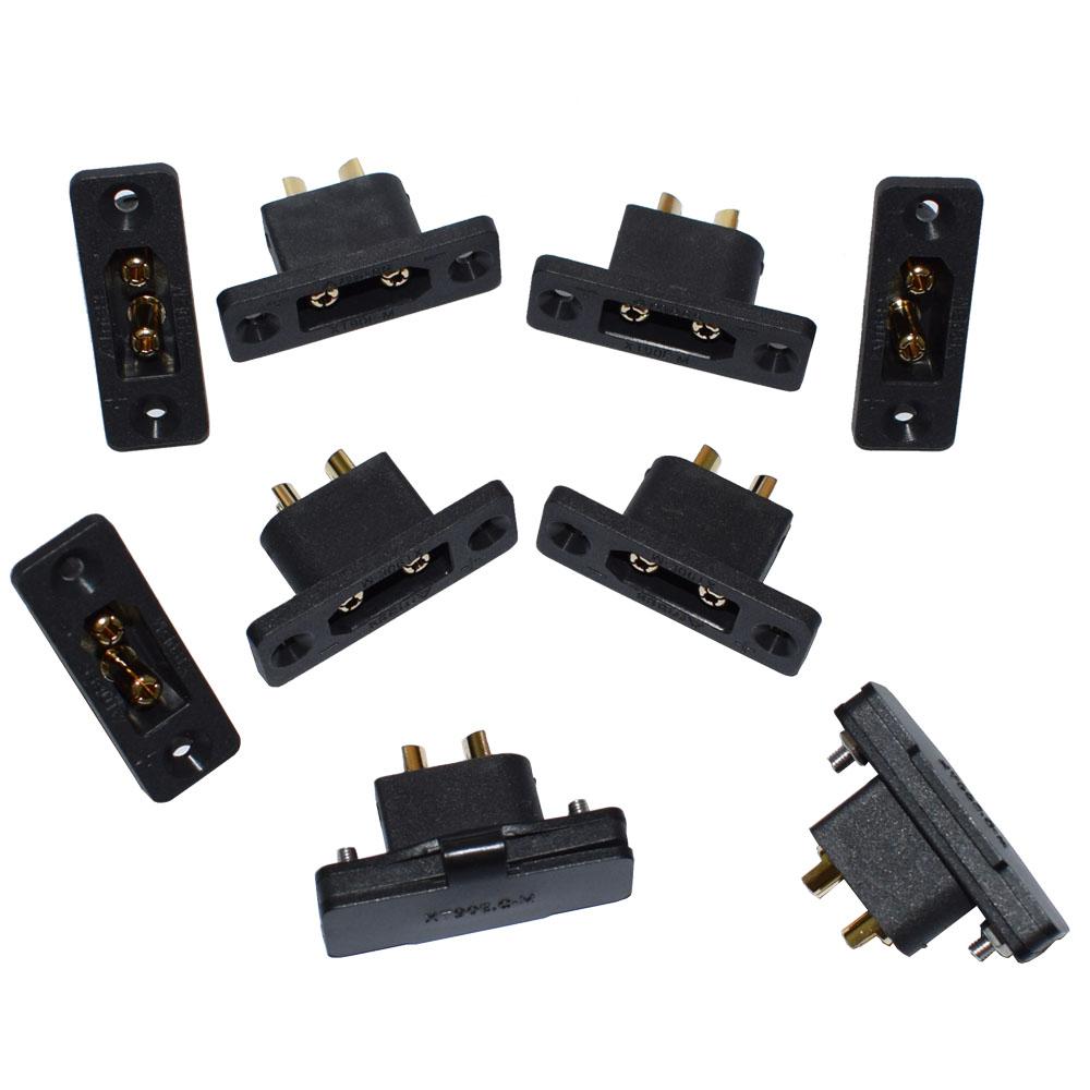 Amass XT90E-M Battery Connector XT90E Male Plug Gold-Plated Connector with PVC Protective Sleeve Dust Cap for RC Aircraft Drone