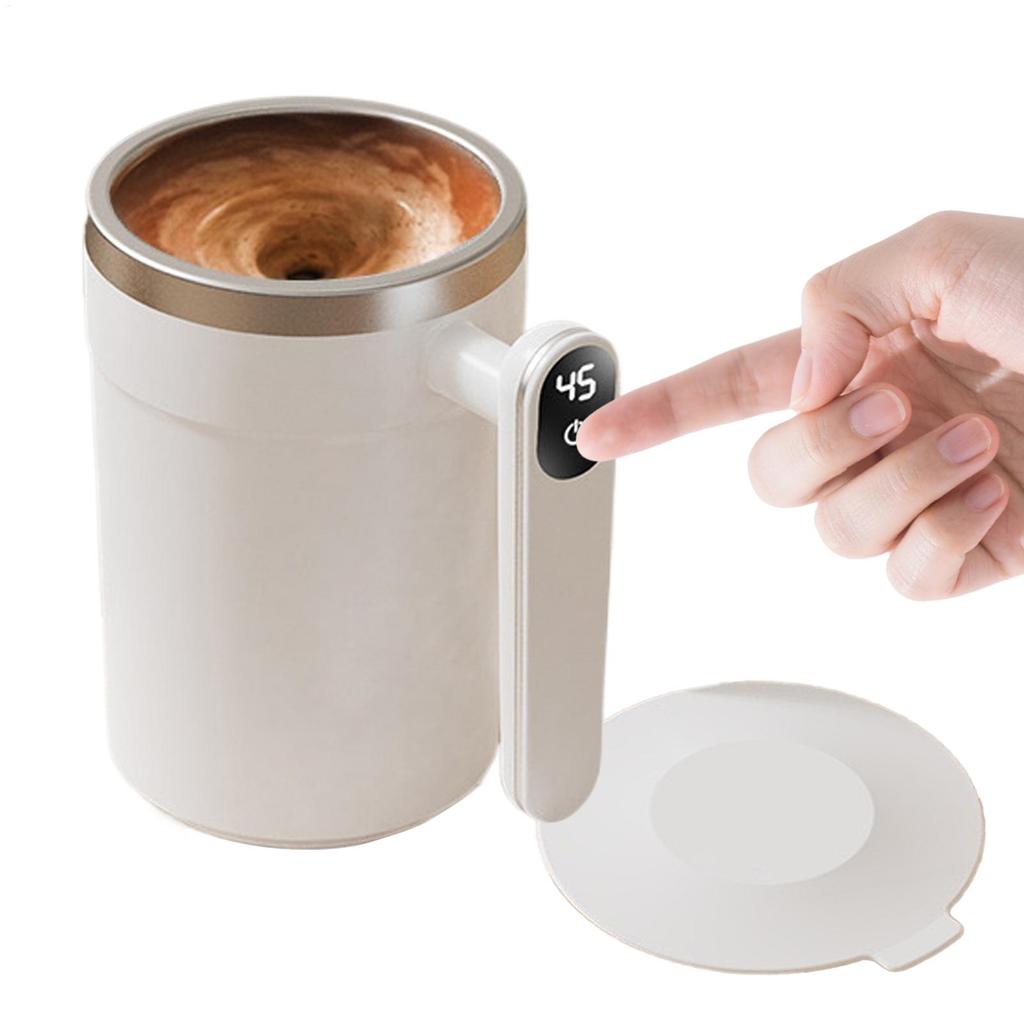 Automatic Stirring Cup Rechargeable Electric Self Mixing Coffee Mug Portable Tea Milk Drinking Cup Temperature Display