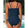 CHARMLEAKS Ribbed One Piece Swimsuit Women Tie Side 1 Piece Bathing Suit High Cut Monokini Sexy Swimwear
