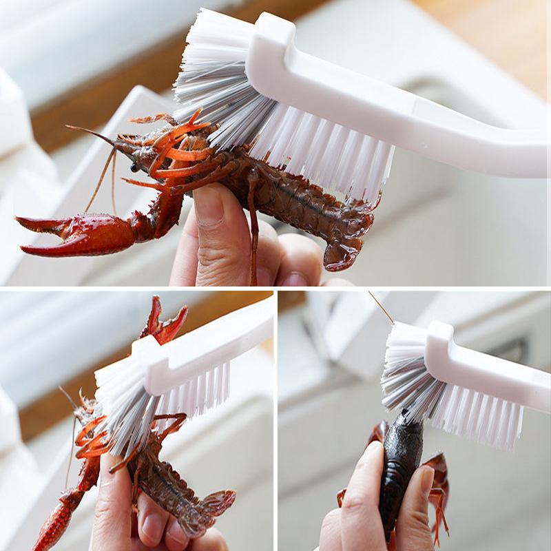 3Pcs Narrow Cup Brush Long Handle Brush For Straw Baby Milk Bottle Fish Tank Gap Glass Cleaning Brush Kitchen Cleaner Tools