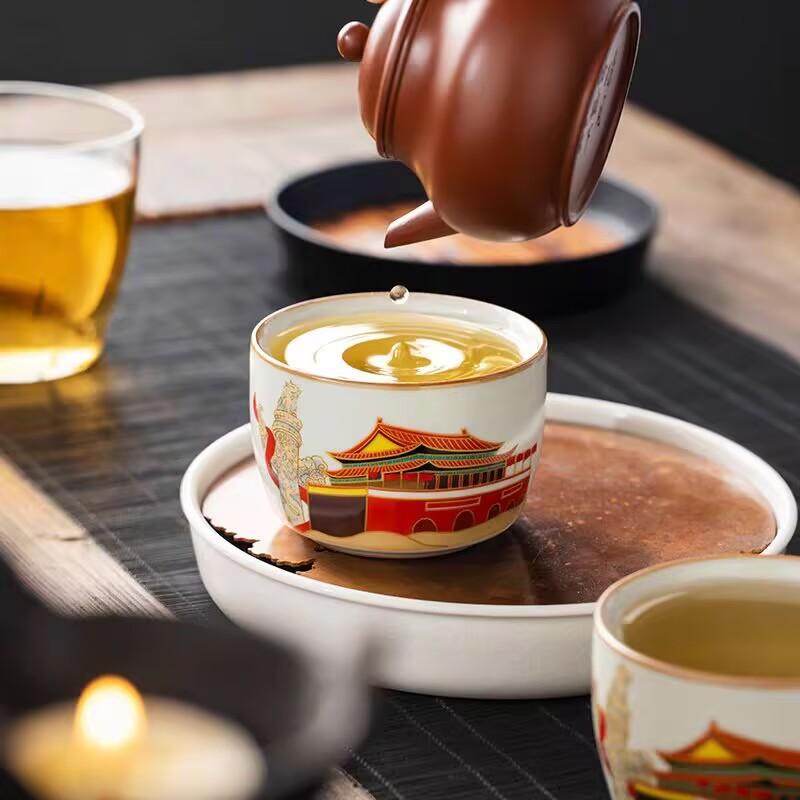 Ru Kiln Prosperous Chinese Master Cup Ceramic Personal Special Tea Cup High-End Exquisite Tea Cup Tea Set
