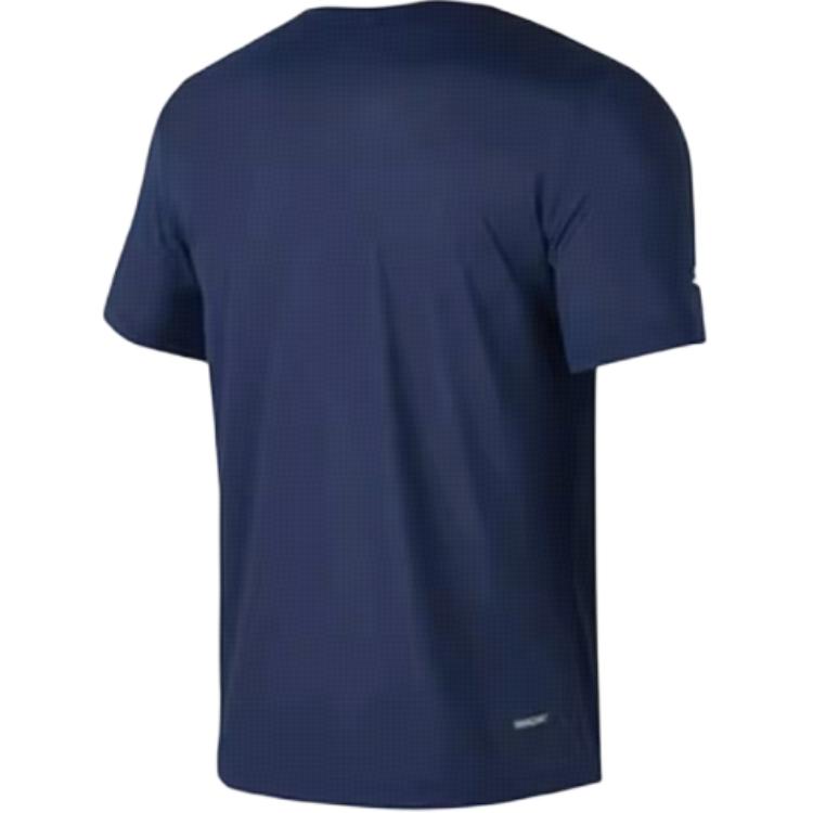 Skechers Letter Round Neck Pullover Comfortable Casual Sports Short Sleeve T-Shirt Men T-Shirts Navy-Academy-Blue P224M084-02MZ
