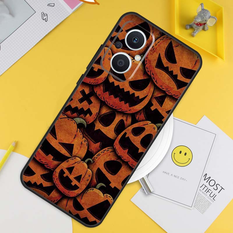 Halloween Pumpkin Ghost Mummy For OPPO Reno 14 12 11 10 13 Pro 8T 11F 12F 13F 14F 7 8 Lite OPPO Find X9 X8 X6 X5 Pro Case