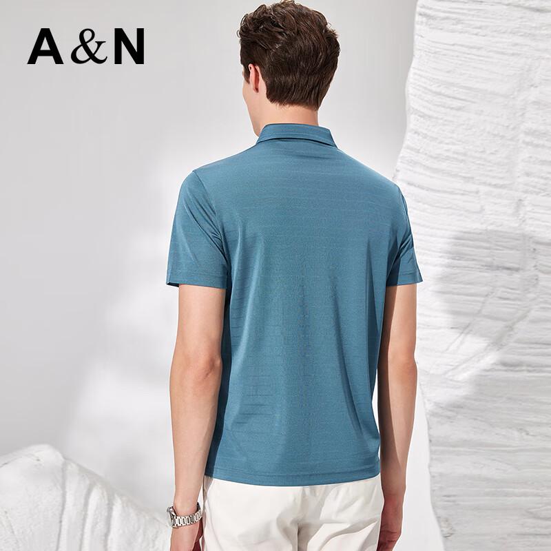Men's 100% Silk Jacquard Business Casual Polo Shirt