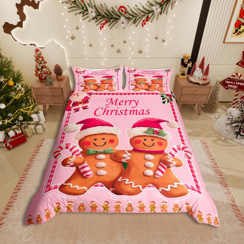

Homewish Merry Christmas Duvet Cover SetFestival Xmas For Girls Bedding SetHappy New Year Decor EU Single(135*200cm)3pcs
