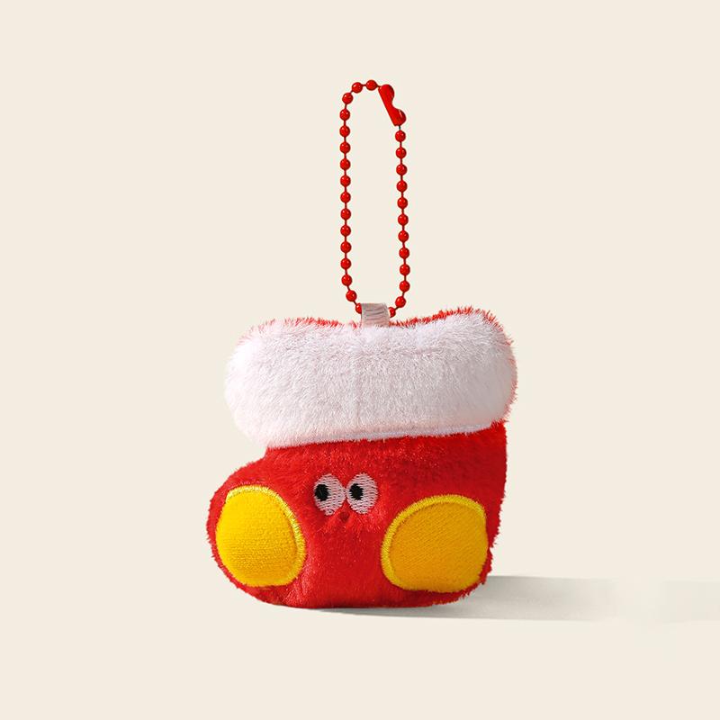 Christmas Plush Santa Claus Wreaths Snowman Stockings Reindeer Decorations Christmas Tree Ornaments, Small Dolls