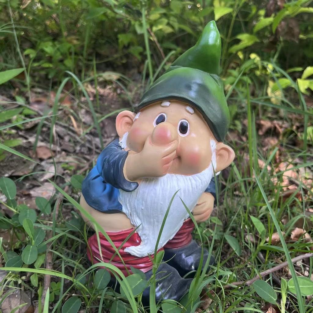 Delightful Resin Gnome Figurine Outdoor Garden Art For Stylish Yard Decorations