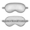 Double-Sided Imitation Silk Sleep Eye Mask with Printed Logo & Elastic Band - Breathable & Light-Blocking