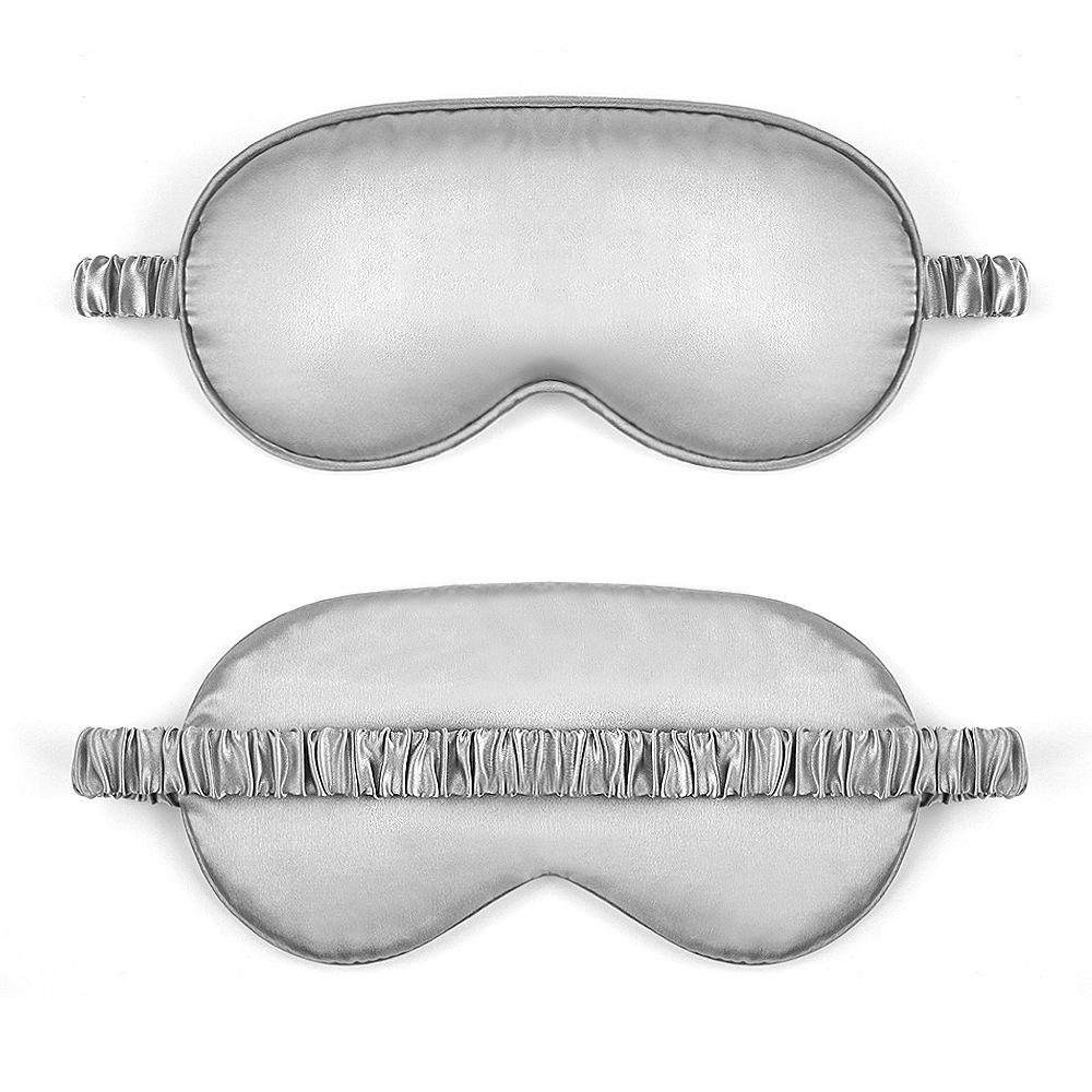 Double-Sided Imitation Silk Sleep Eye Mask with Printed Logo & Elastic Band - Breathable & Light-Blocking