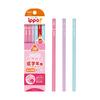Tombow Triangular Pencil 2B MP-SEPW04-2B Red Short Safety Design for Lower Grades Pink