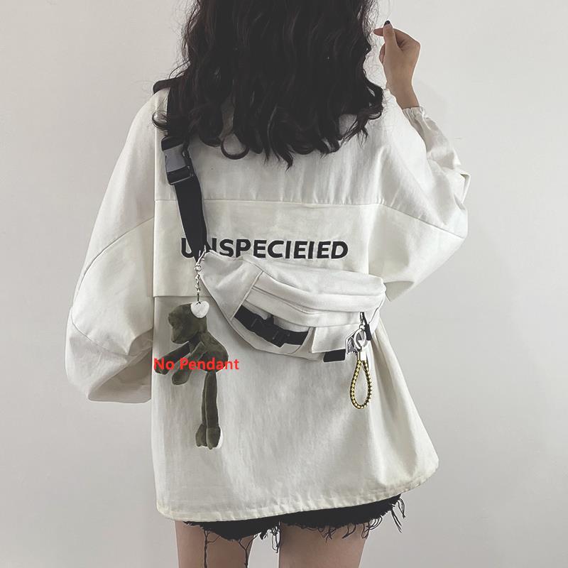 Женская однотонная сумка-молния Shell Bun Crossbody Chest Bag Leisure Canvas Clinned — фото 3